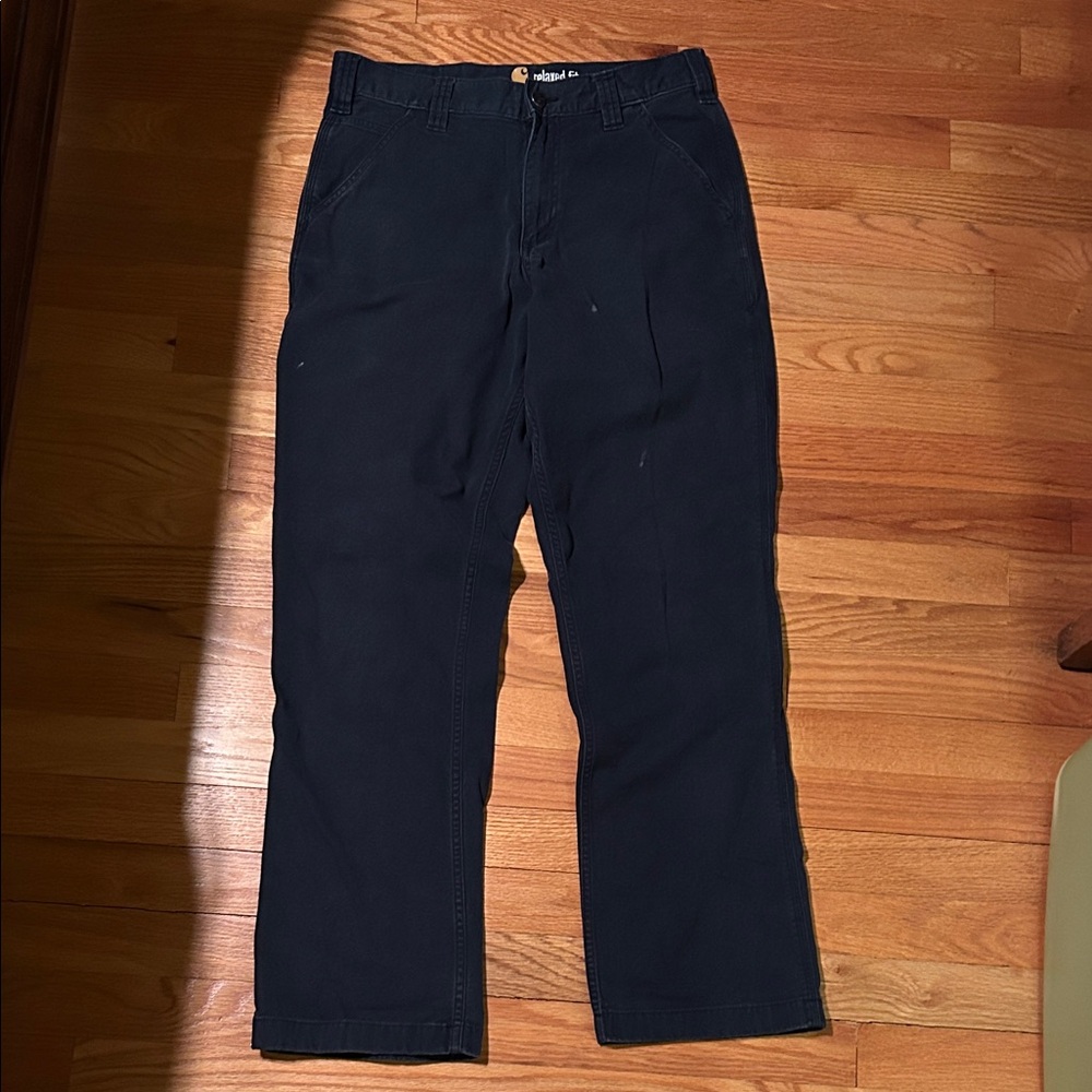 Carhartt Relaxed Fit Navy Work Pants